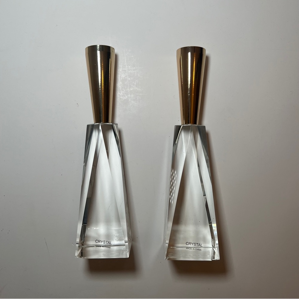 Crystal candle holders